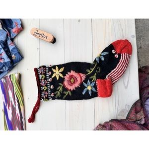 $50 MSRP! Embroidered Christmas Stocking, Classic Holiday Decor, Festive